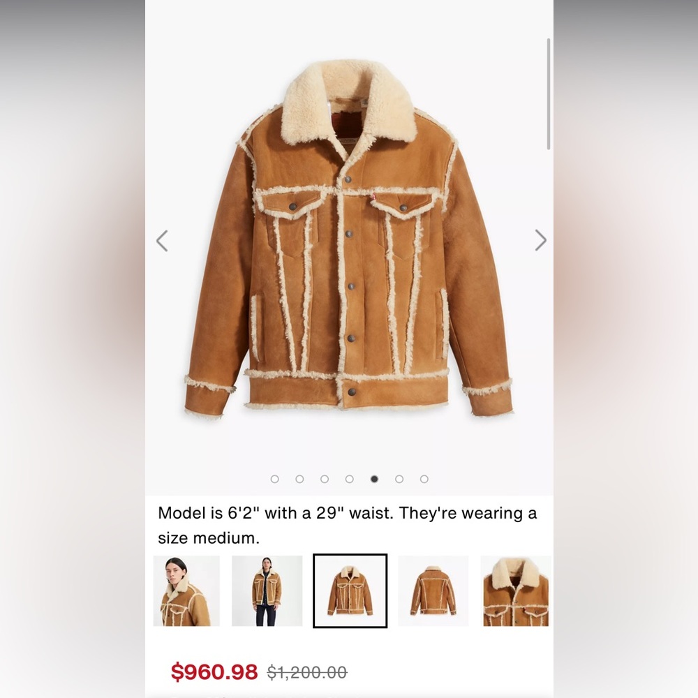 Levi's Brown Shearling Jacket